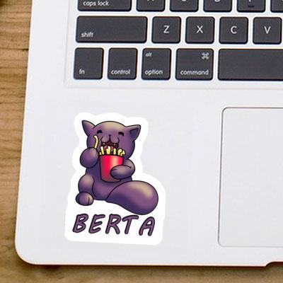 Sticker Berta French Fry Cat Laptop Image