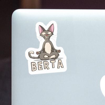 Sticker Berta Yoga Cat Image