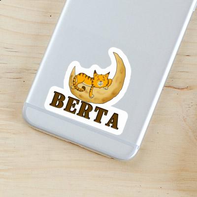 Sticker Sleeping Cat Berta Notebook Image