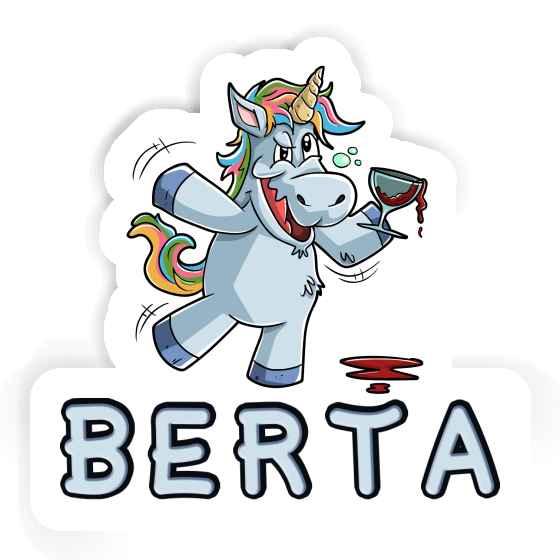 Sticker Berta Wine Unicorn Image