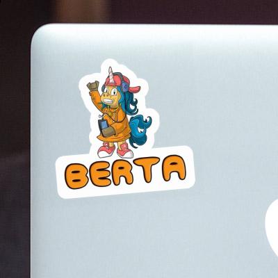 Berta Sticker Hip-Hop Einhorn Notebook Image