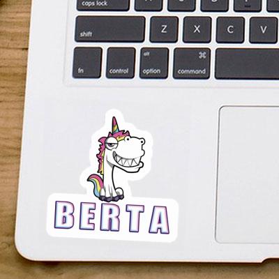 Licorne grinçante Autocollant Berta Notebook Image