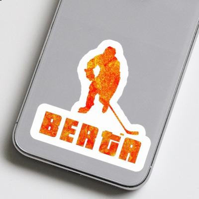 Sticker Berta Hockey Player Laptop Image