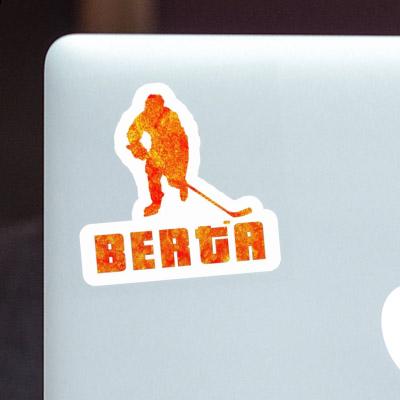 Sticker Berta Hockey Player Notebook Image