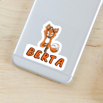 Sticker Berta Yoga Fox Notebook Image