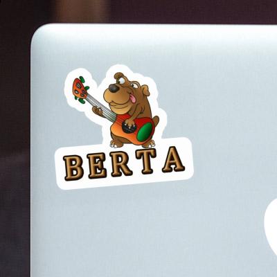 Berta Sticker Gitarrenhund Laptop Image