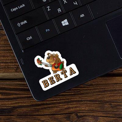 Berta Sticker Guitar Dog Notebook Image