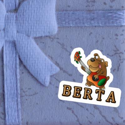 Berta Sticker Guitar Dog Laptop Image