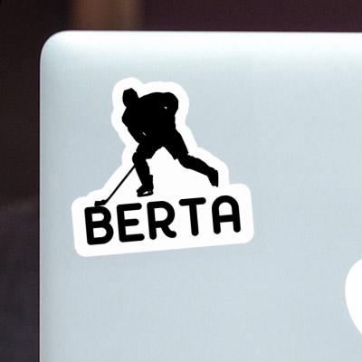 Sticker Berta Hockey Player Notebook Image