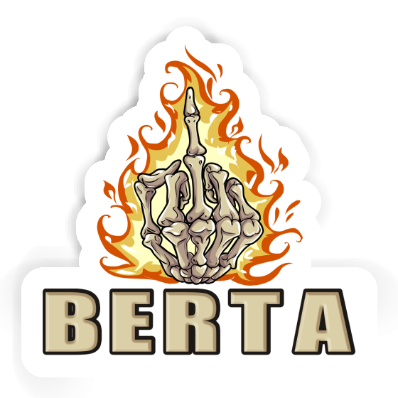 Sticker Berta Mittelfinger Laptop Image