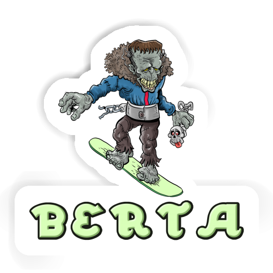 Snowboarder Sticker Berta Notebook Image