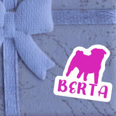 Sticker Berta Pug Laptop Image