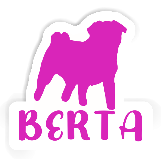 Sticker Berta Pug Notebook Image