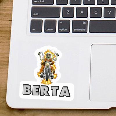 Motorcycle Rider Sticker Berta Notebook Image