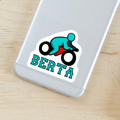 Motocycliste Autocollant Berta Laptop Image