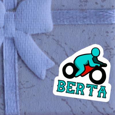 Sticker Motorradfahrer Berta Laptop Image