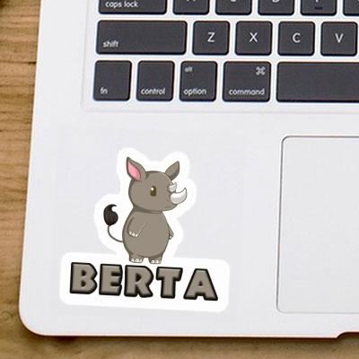 Sticker Rhinoceros Berta Laptop Image