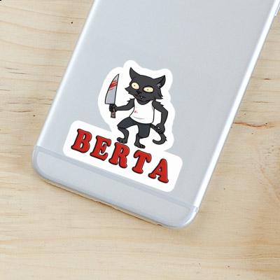 Psycho Cat Sticker Berta Laptop Image