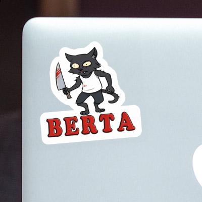 Psycho-Katze Sticker Berta Notebook Image