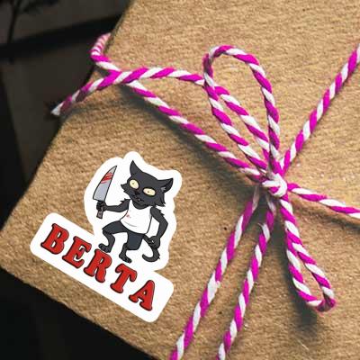 Psycho Cat Sticker Berta Image