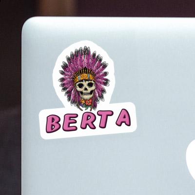 Sticker Womens Skull Berta Notebook Image