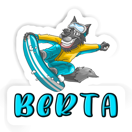 Berta Sticker Snowboarder Laptop Image