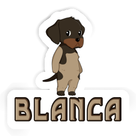 Chien d'arrêt allemand à poil du Autocollant Blanca Image