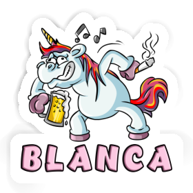 Blanca Autocollant Licorne en fête Image