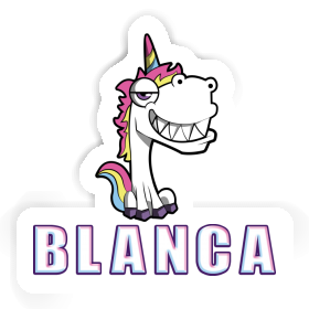 Licorne grinçante Autocollant Blanca Image