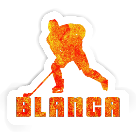 Autocollant Joueur de hockey Blanca Image