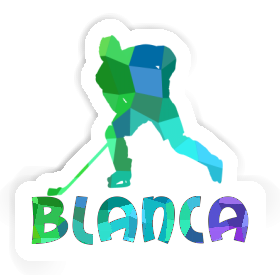 Joueur de hockey Autocollant Blanca Image