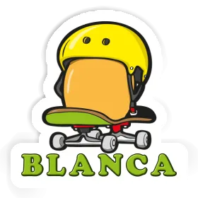 Œuf de skateboard Autocollant Blanca Image