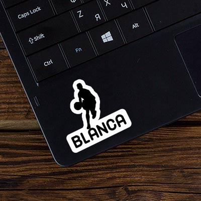 Basketball Player Sticker Blanca Laptop Image