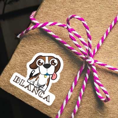 Sticker Beagle Blanca Notebook Image