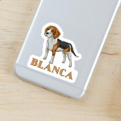Beagle Sticker Blanca Laptop Image