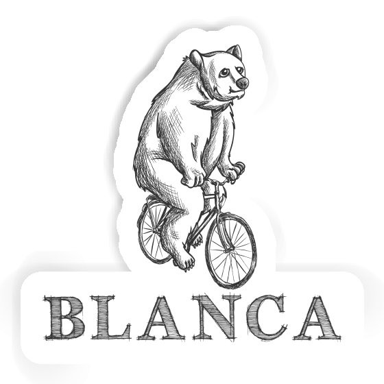 Cycliste Autocollant Blanca Cycliste Autocollant Blanca Image