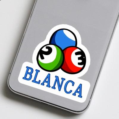Billiard Ball Sticker Blanca Laptop Image