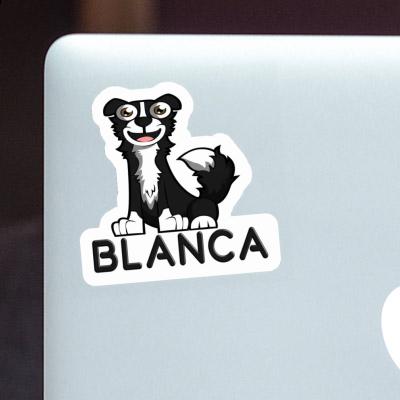 Border Collie Sticker Blanca Laptop Image