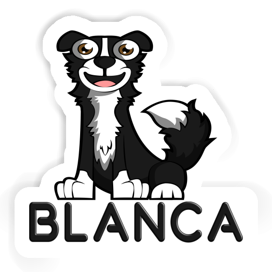 Border Collie Sticker Blanca Notebook Image