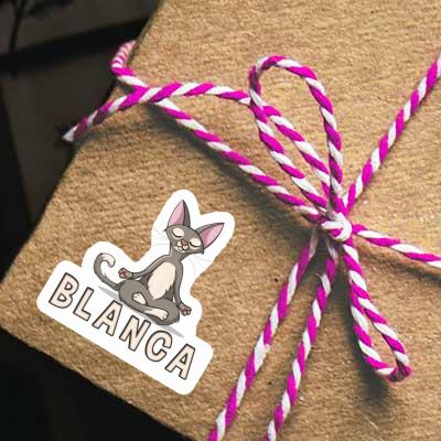 Chat Autocollant Blanca Laptop Image