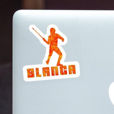 Escrimeur Autocollant Blanca Laptop Image