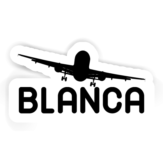 Blanca Autocollant Avion Laptop Image
