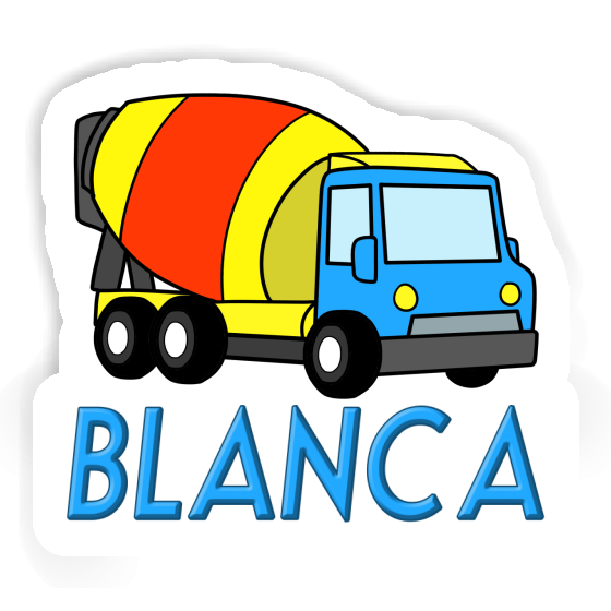 Autocollant Camion malaxeur Blanca Laptop Image
