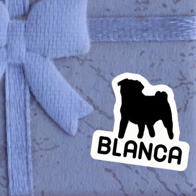Mops Aufkleber Blanca Laptop Image