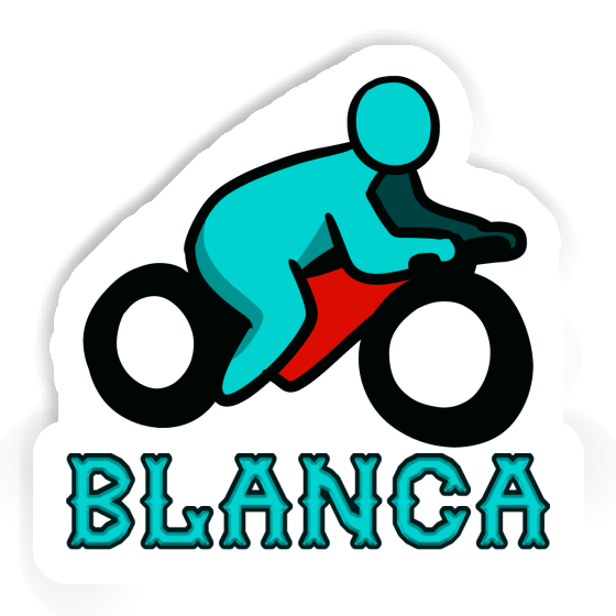 Motocycliste Autocollant Blanca Laptop Image