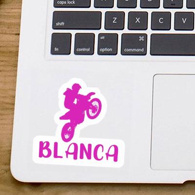 Blanca Autocollant Motocrossiste Image
