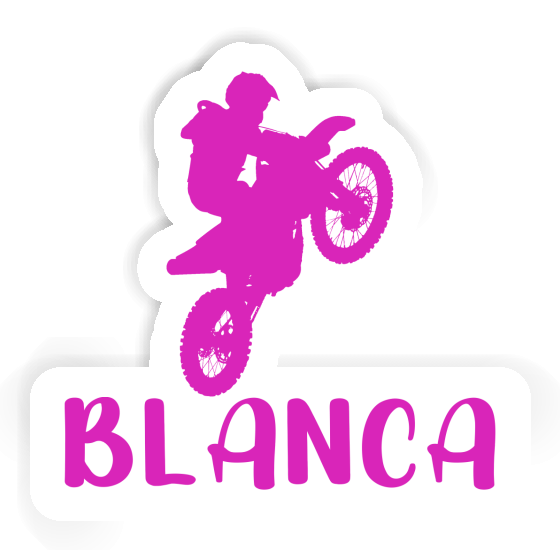 Blanca Autocollant Motocrossiste Laptop Image