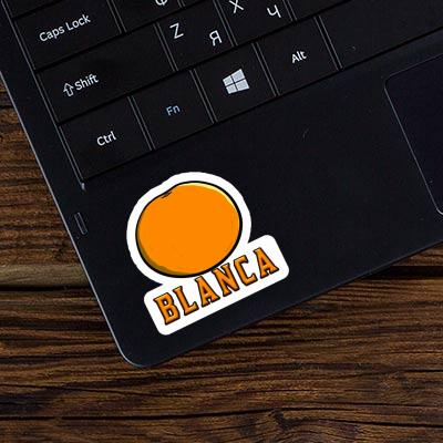 Sticker Orange Blanca Laptop Image