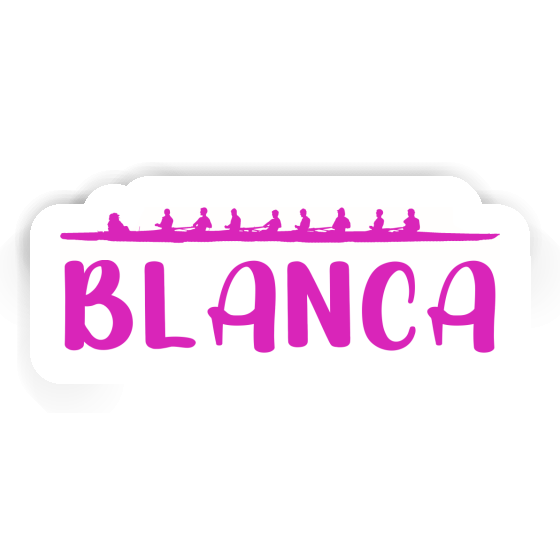 Autocollant Bateau à rames Blanca Laptop Image