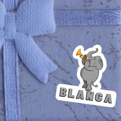 Eléphant trompette Autocollant Blanca Laptop Eléphant trompette Autocollant Blanca Laptop Image